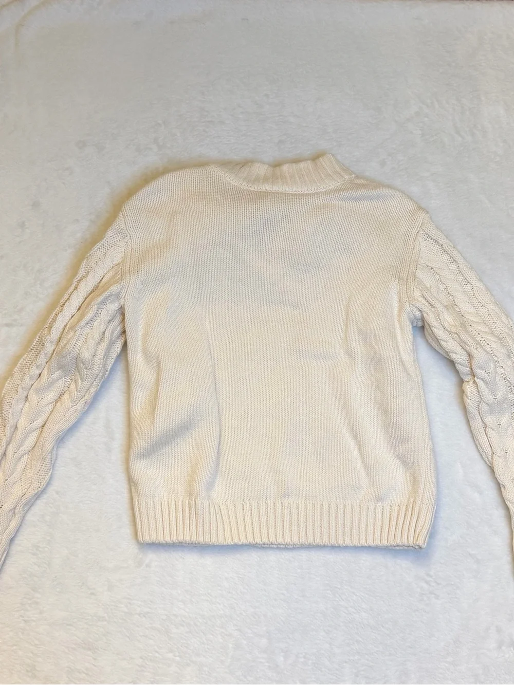 Gymboree Cable Knit Half-Button Sweater - Cream - 2T